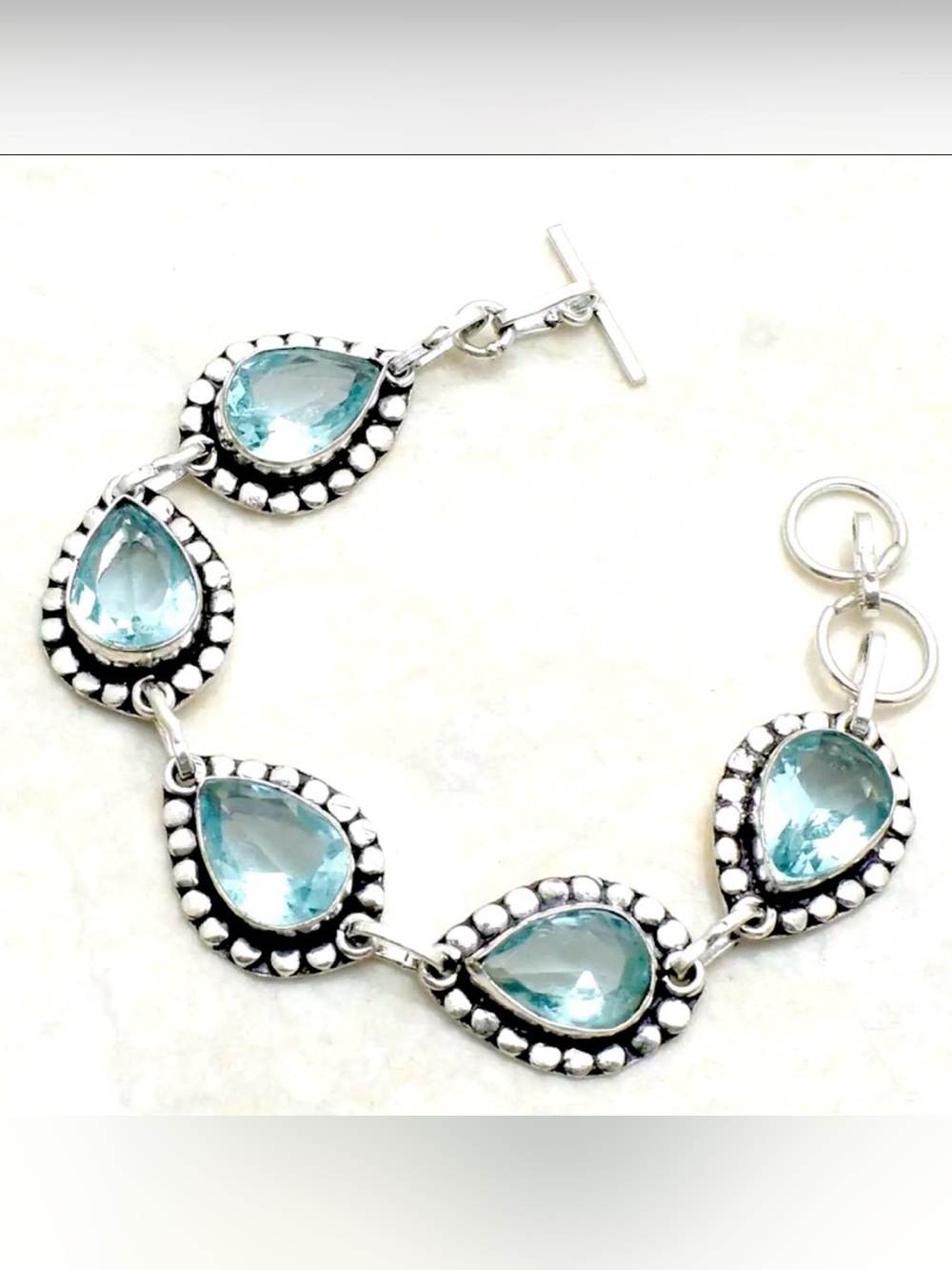 Ice Blue Quartz Bracelet